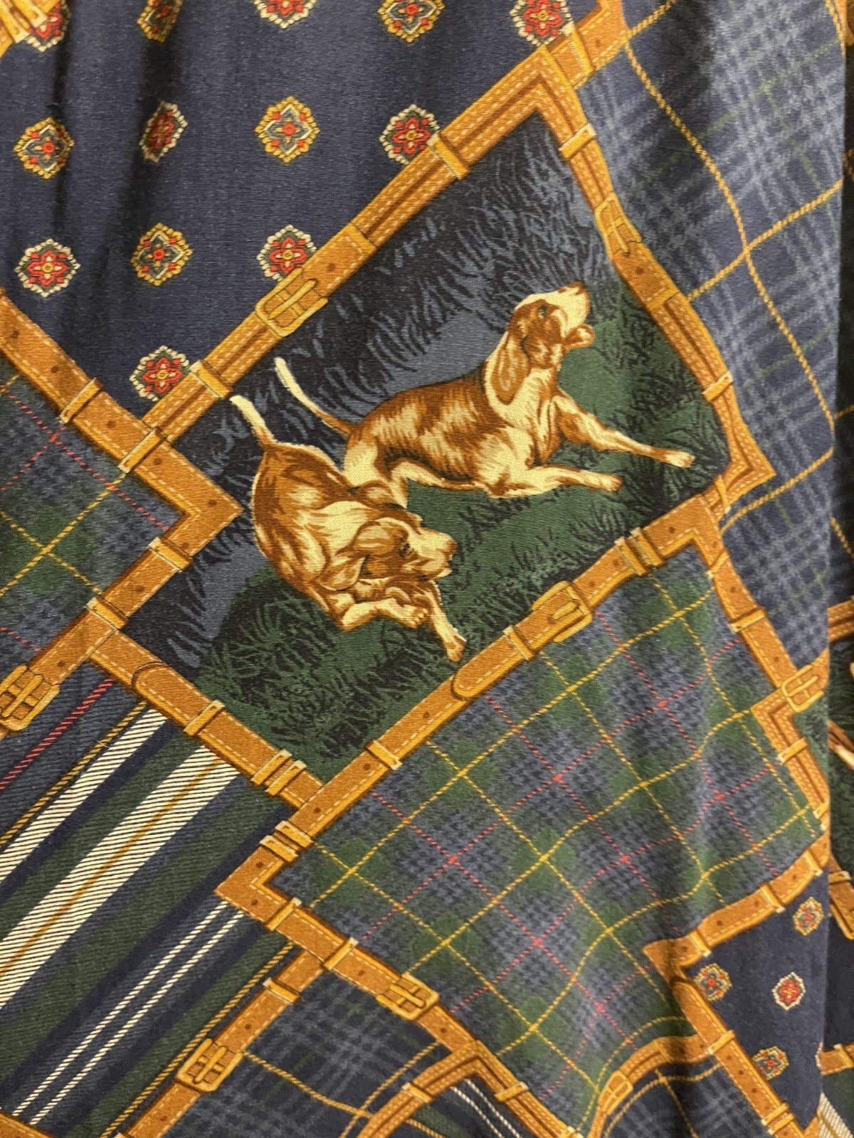 80s Plaid Dog Vtg Koret A Line Skirt. Size M RL Polo Aesthetic Dark Academia