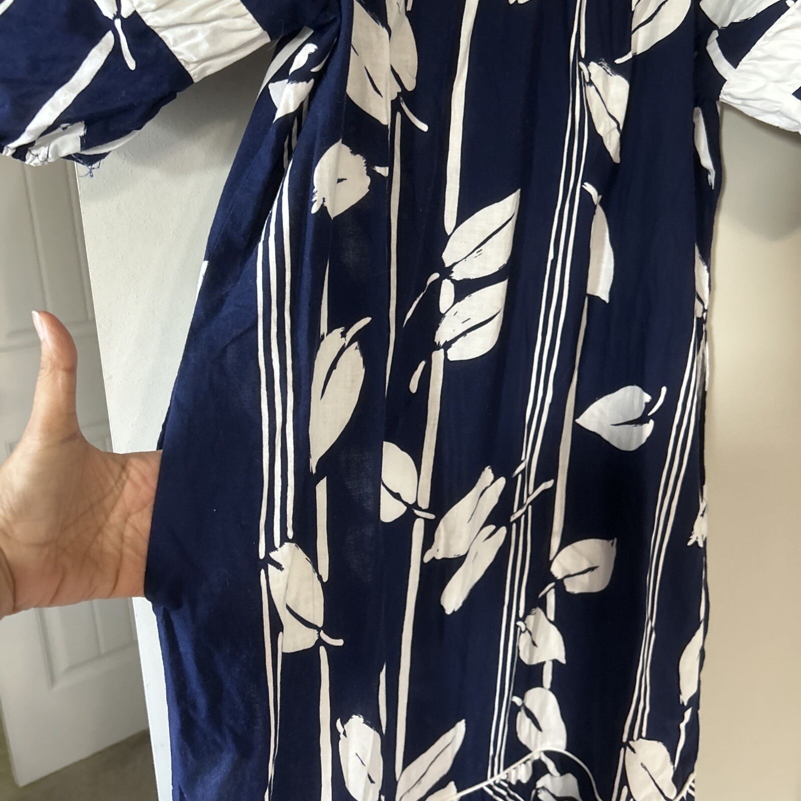 Vintage Lola Hawaii Tierd Maxi Dress With Balllon Sleeves Sz 16 Tall ,Pockets