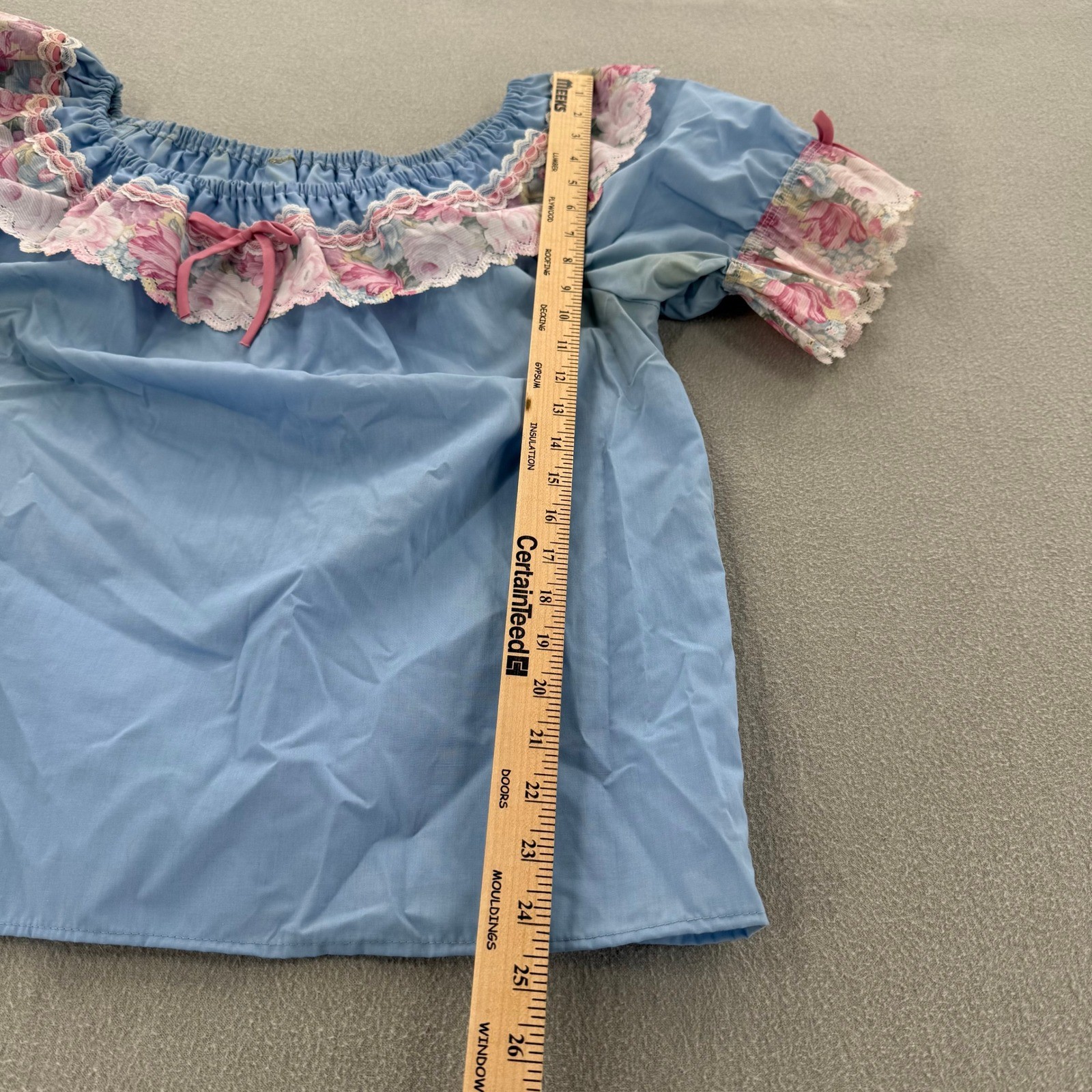 Vintage Square Dance Outfit Western Prairie Full Circle Skirt Ruffle Blouse XL