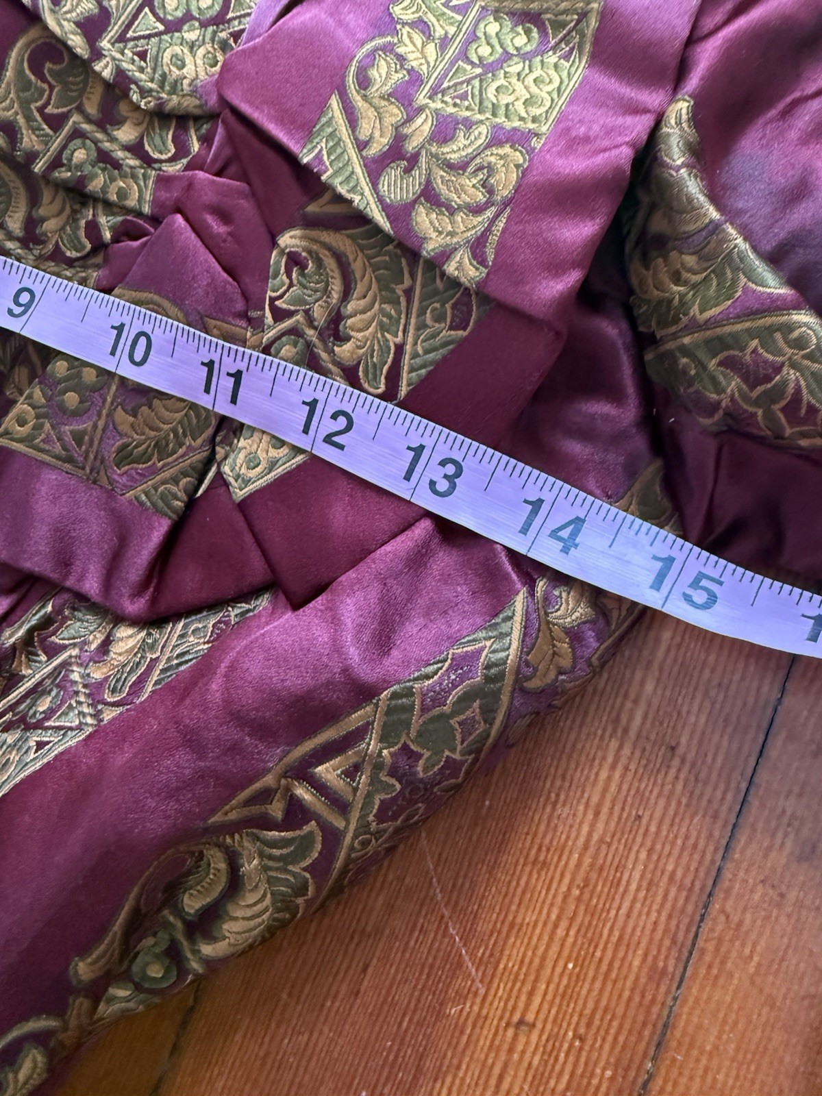 Antique Victorian Brocade Silk Satin Bodice Jewel Toned Boning 1800s XXS/XS