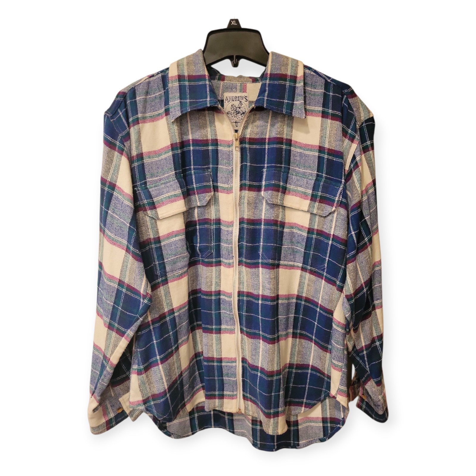 Vintage 90’s Women’s Zip Up Flannel Shirt/Jacket