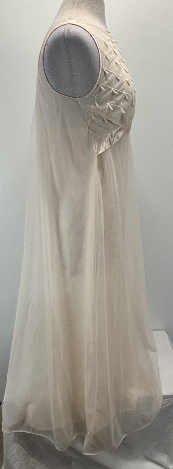Vtg Couture Internationale By Norman Hartnell 2 Pc Peignoir Gown Jacket 32 60s
