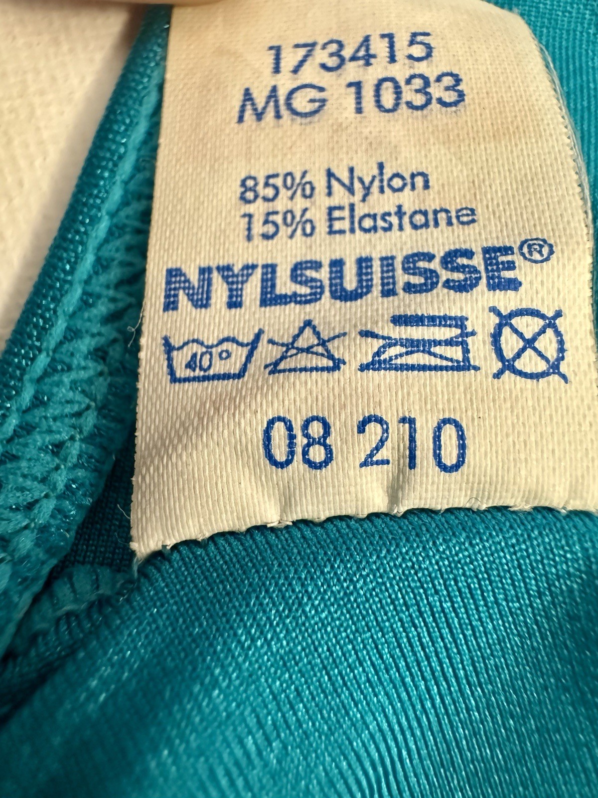 Triumph: European, Vintage, 2 Piece Swimsuit, Bright Teal (Medium)