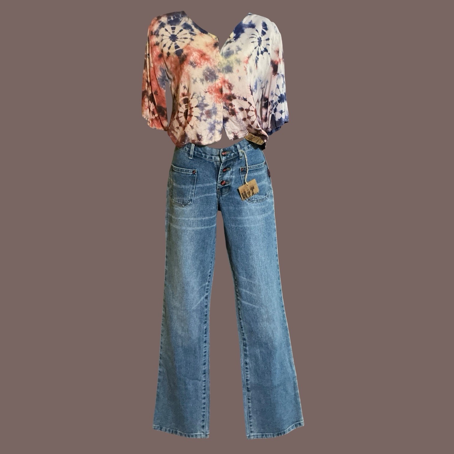 Vintage HiT Jeans U.S.A. Deadstock Button Fly Patch Pocket Denim ’90s
