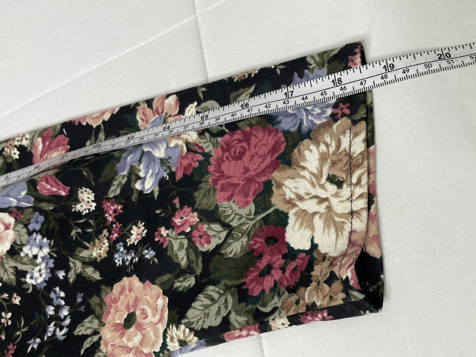 Vintage 80s Paquette Too Floral Midi Dress Womens 10 Black Cottagecore USA
