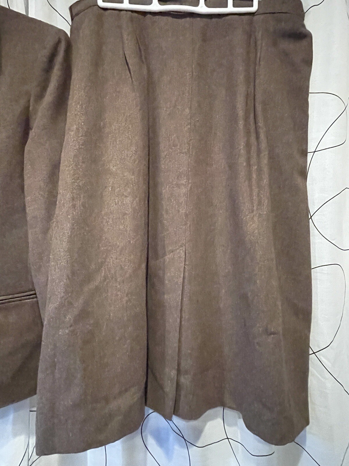 Vintage Act III Wool Pencil Skirt & Blazer Suit Set Brown Size 16/18