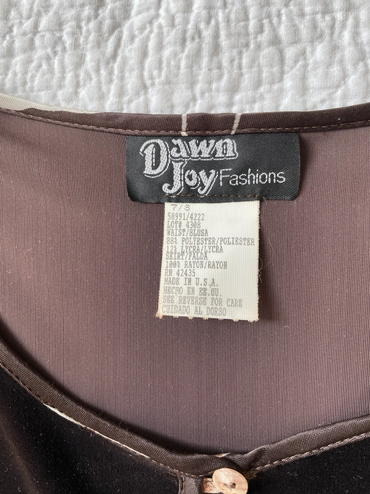 Vintage S M Dress Maxi Velour Satin Rose Floral print 90s Brown VGUC