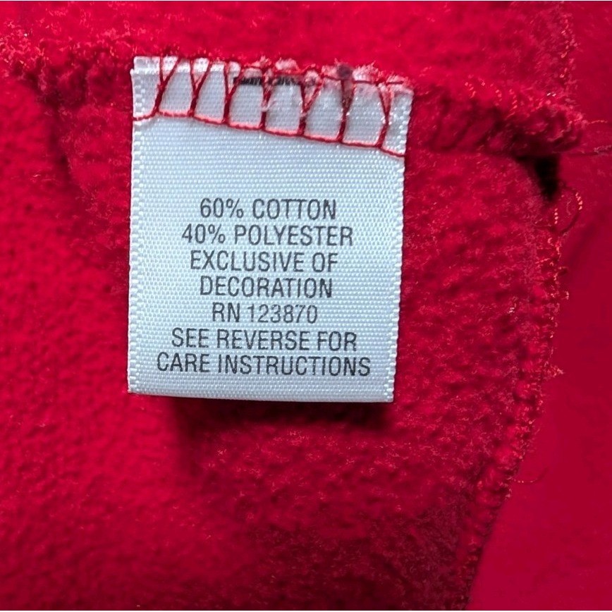 VTG Studio Works Womens Petite LG Red Fall Crew Neck Pullover Embroidery Leaves