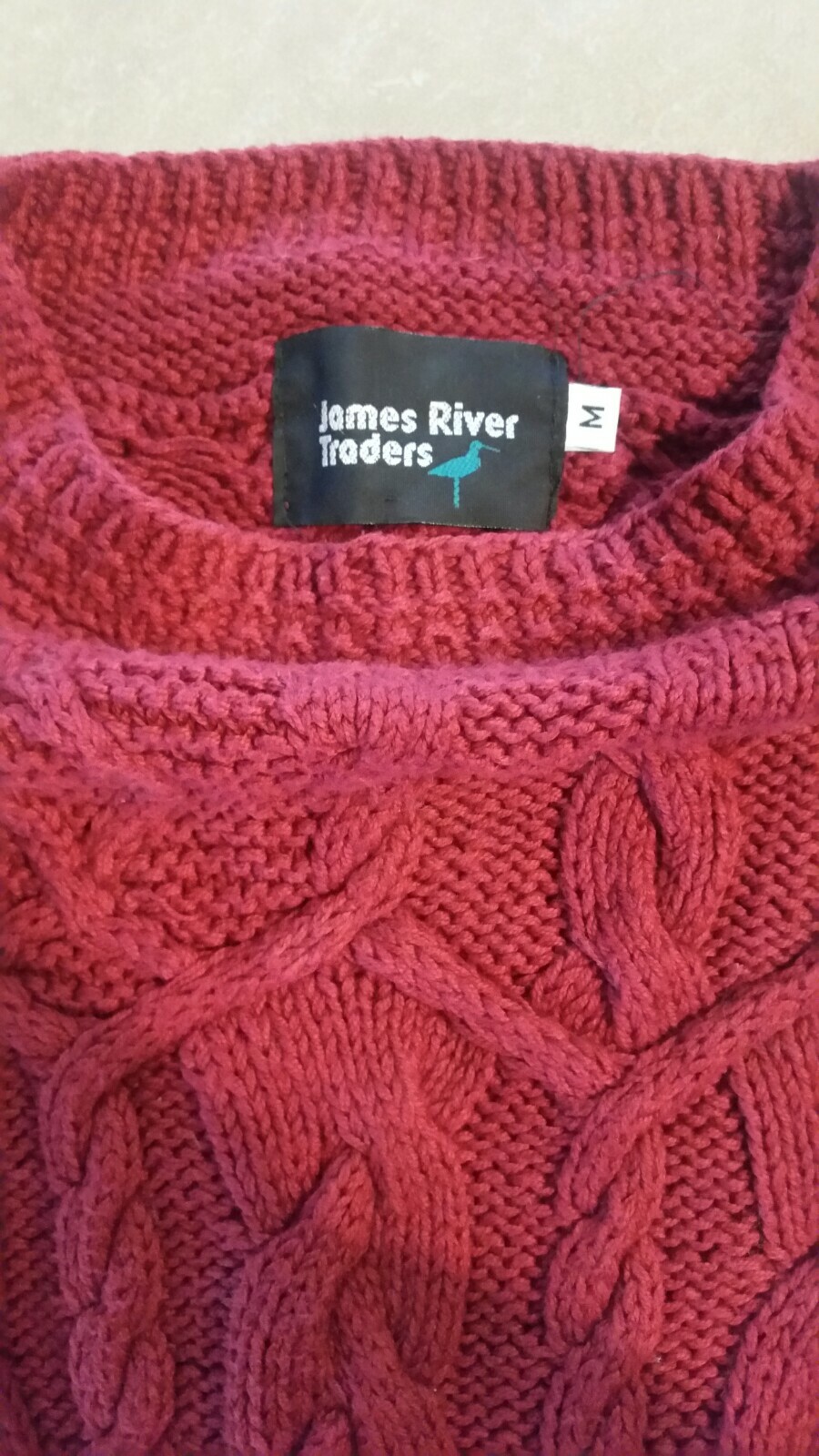 Vtg James River Traders Oversize Sweater Mini Dress Sz M Chunky Cable Knit
