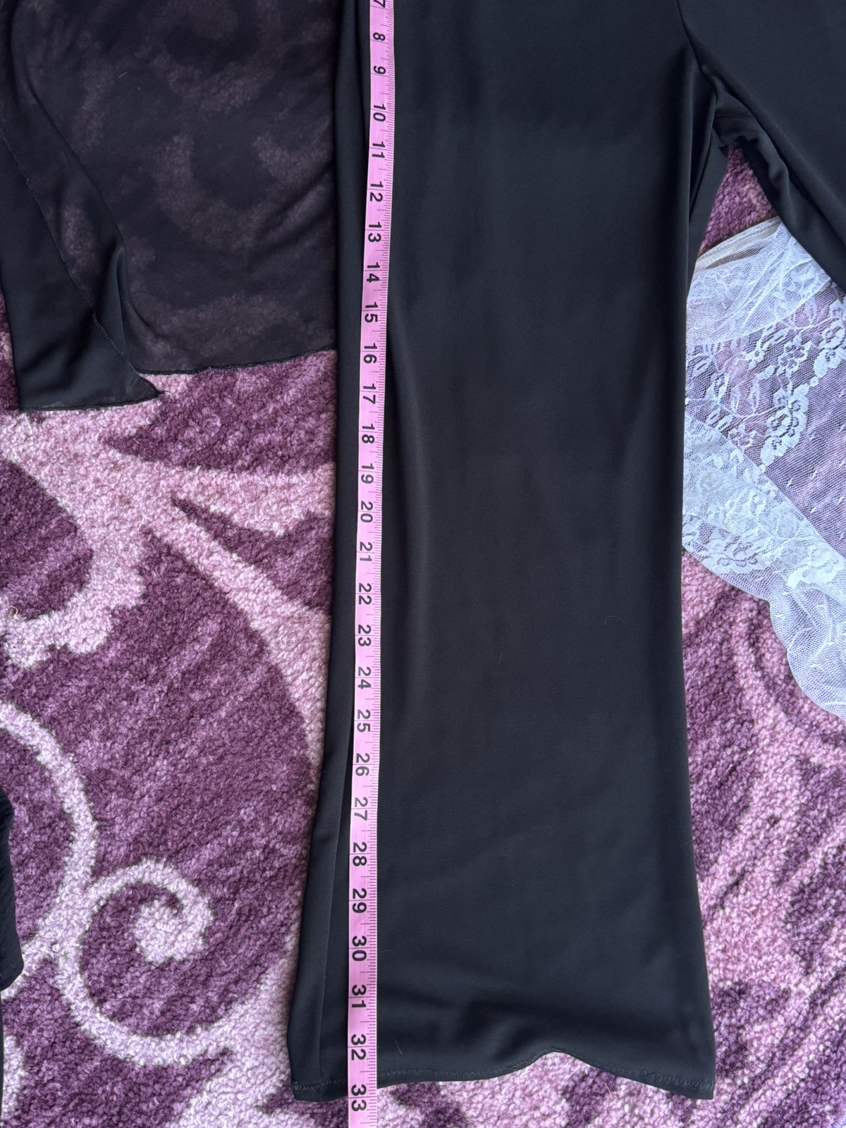 90’s Y2K Vintage Black Rhinestone Jumpsuit Sheer Overlay Made In USA, Size XS-S