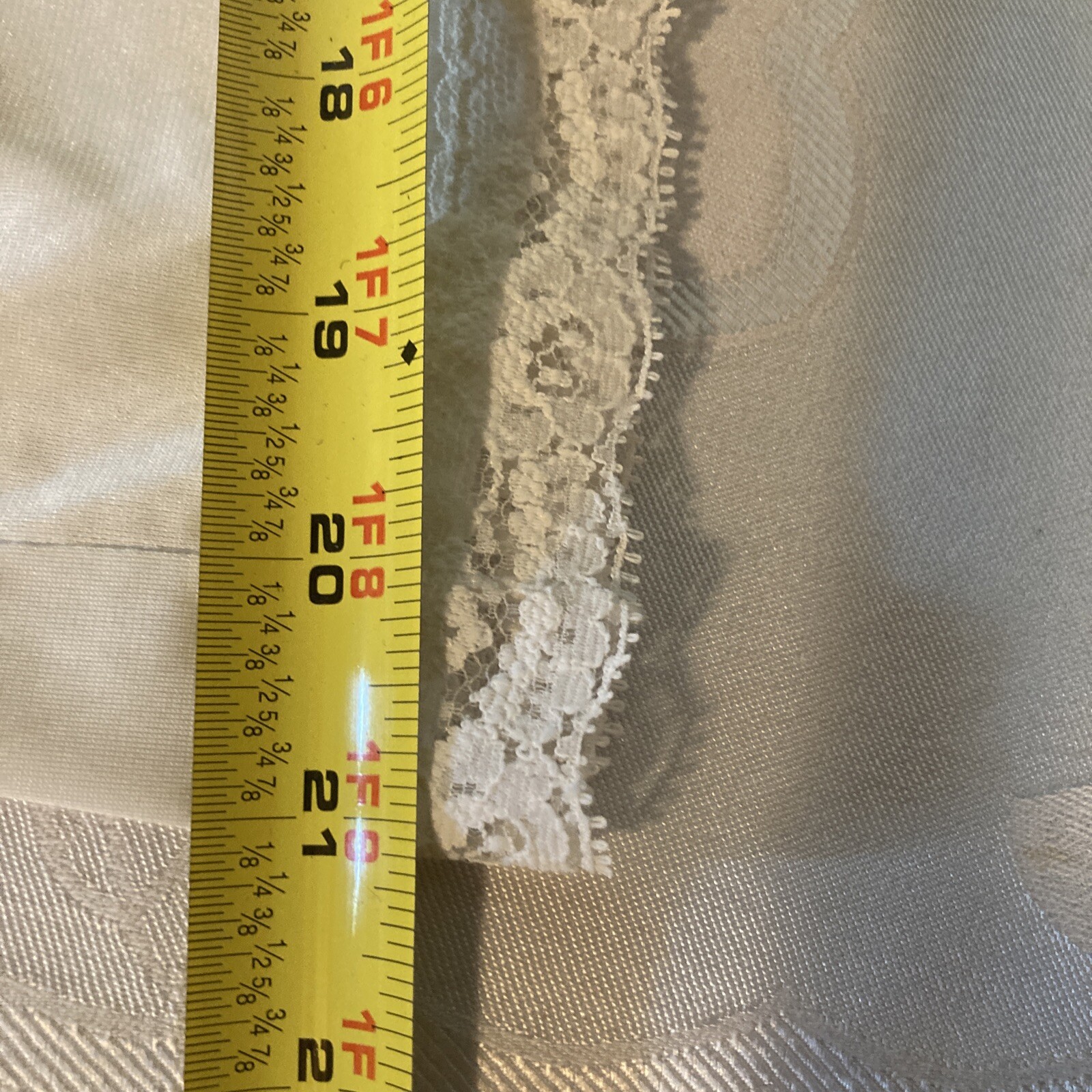 Vintage Wonder Maid Non Cling Ivory Full SLIP PIN-UP Size 36 Med see measurments