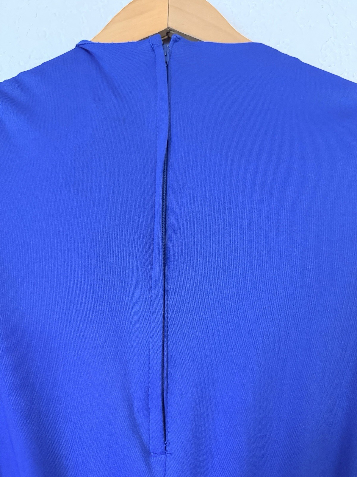 Amy-Deb Vintage 80s Blue Chiffon Ruffle Midi Dress Deadstock NWOT Sz 10