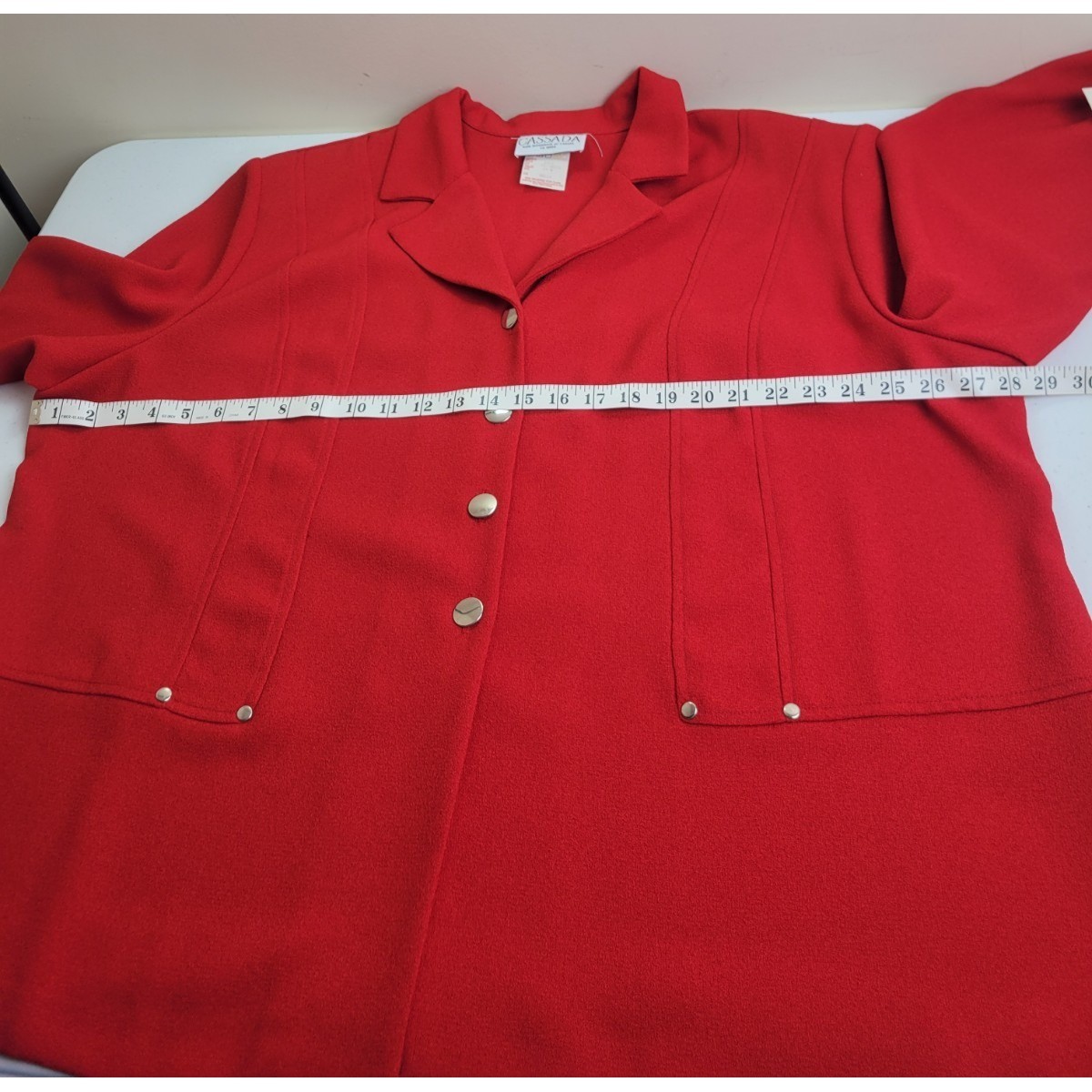 Cassada Skirt Suit Set Vintage Plus Size 24W Professional Career Minimalist Red