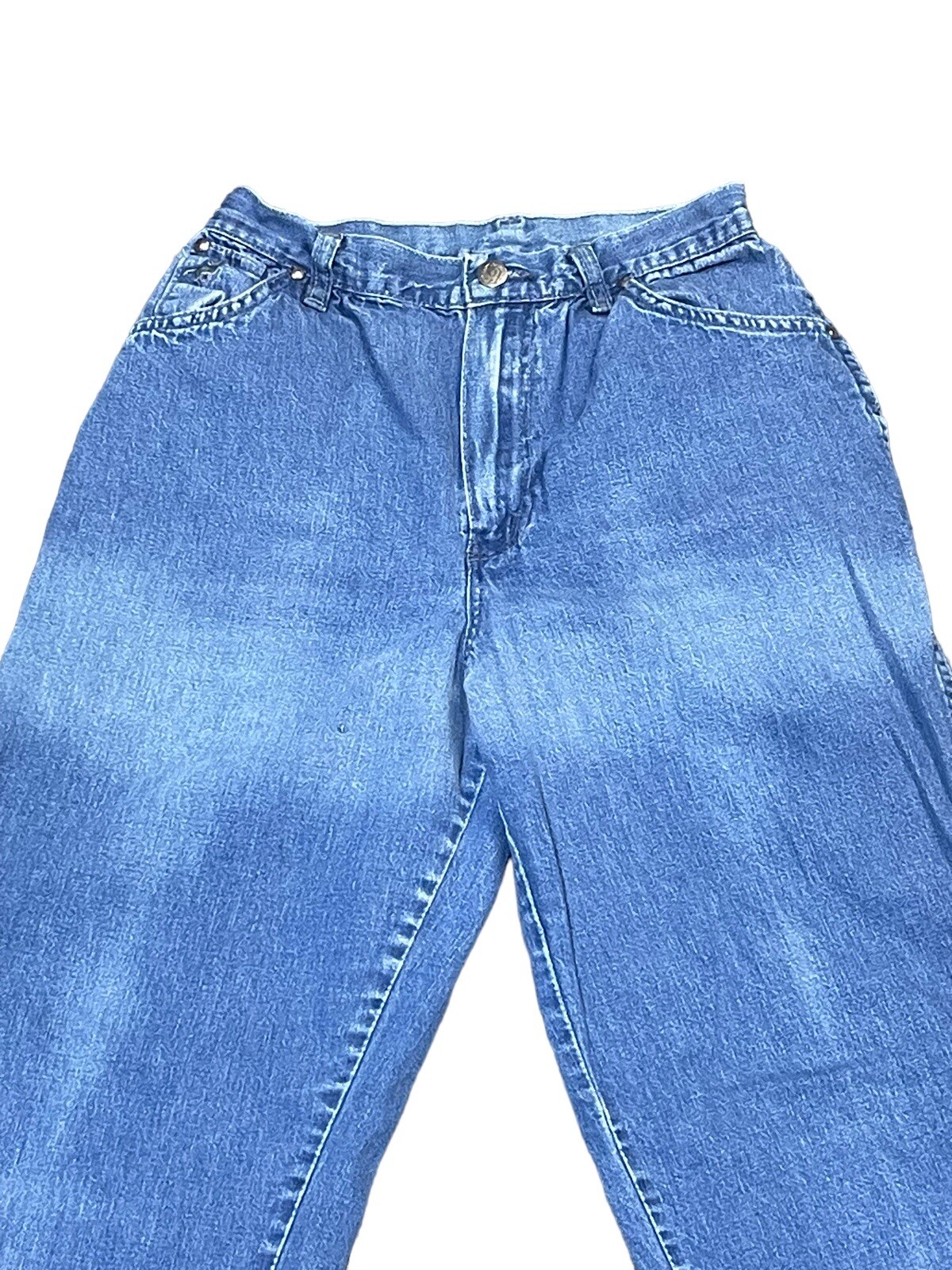 Vintage Women’s Wrangler Jr Fit High Waist Denim Blue Jeans Size 9 (27”x30”) USA