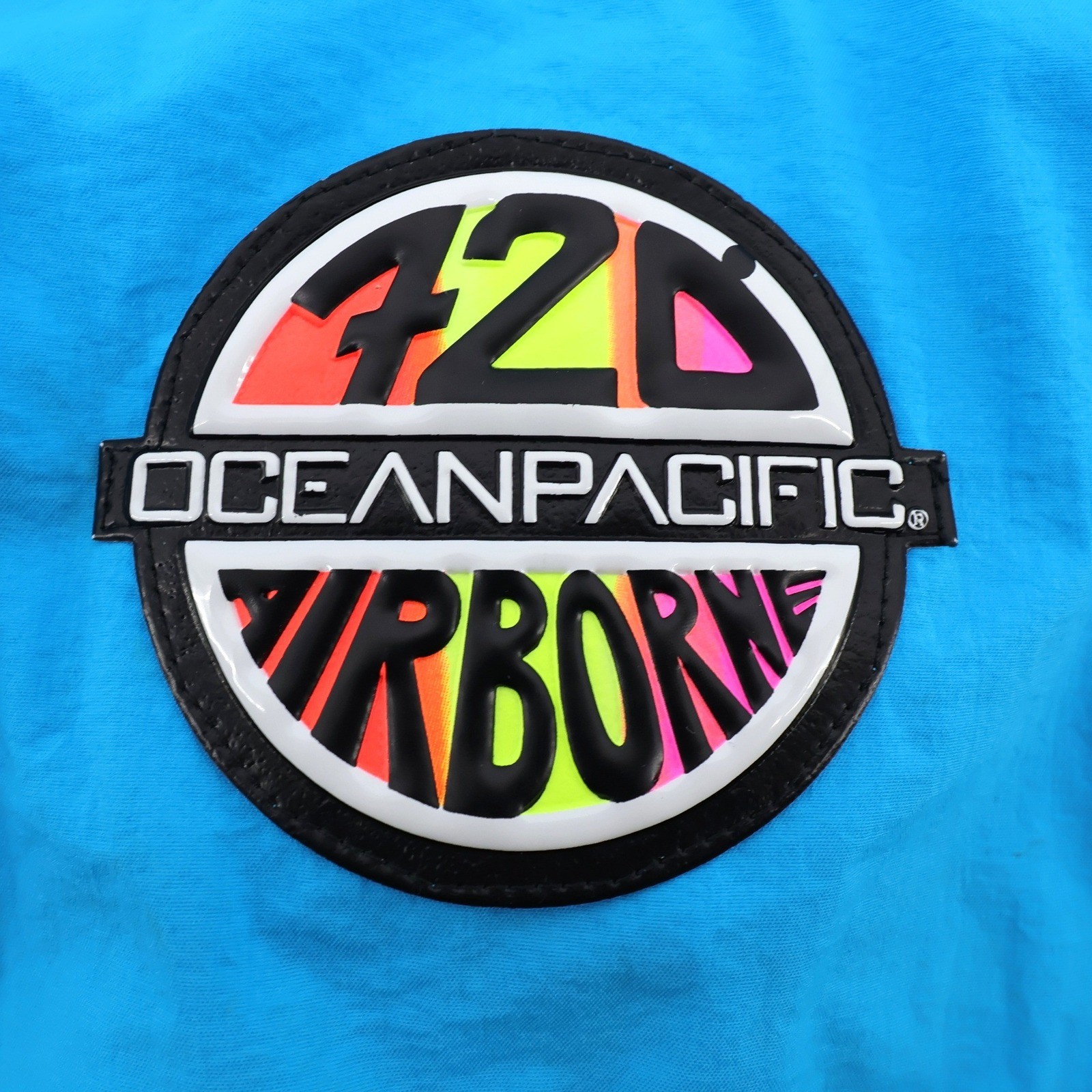 Ocean Pacific Vintage Airborne Windbreaker Pullover Blue Womens Medium Flaws
