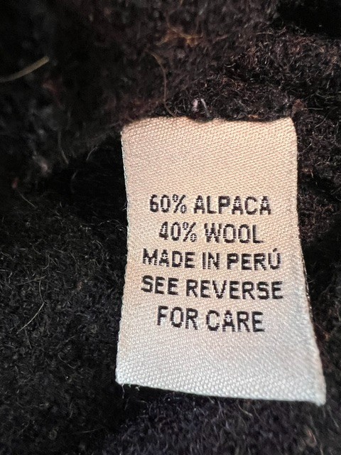 Classic Timeless Old Money Look Black with Brown Alpaca/Wool Blazer