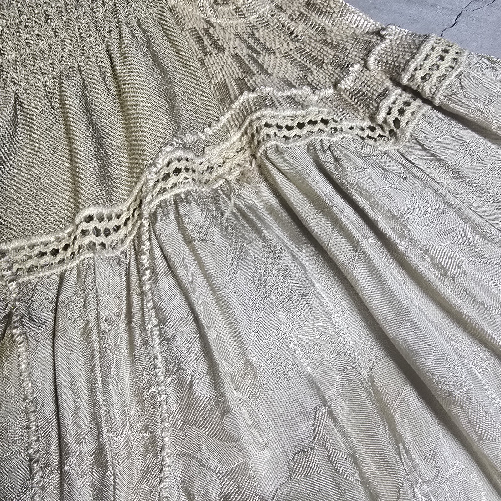 Vintage Modelle Velvet Lace Peasant Midevil Theater Green Midi Skirt See Notes