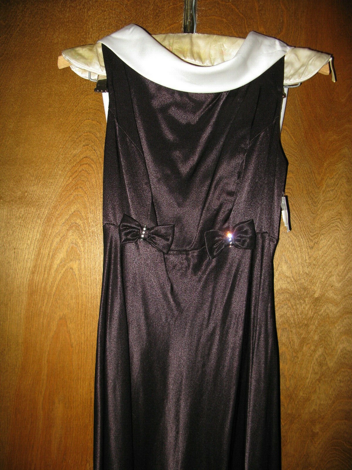 Womens De Laru Little Black Formal Evening Pencil Dress Low Back Sz 3/4 USA NWT