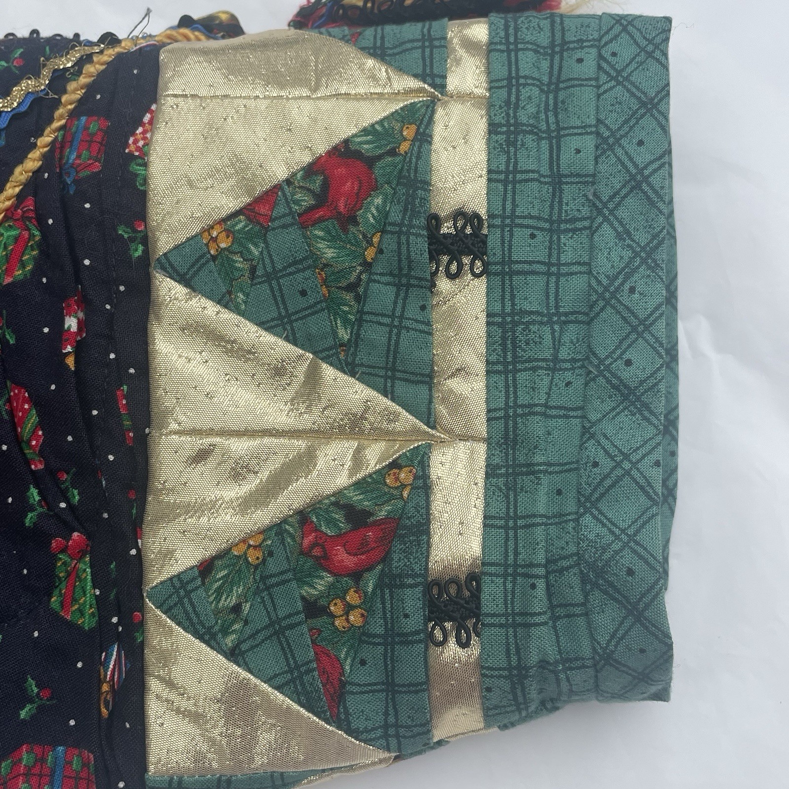 Rare Patchwork Quilt Jacket XL Color Blocking Contrast Handmade Unique Women
