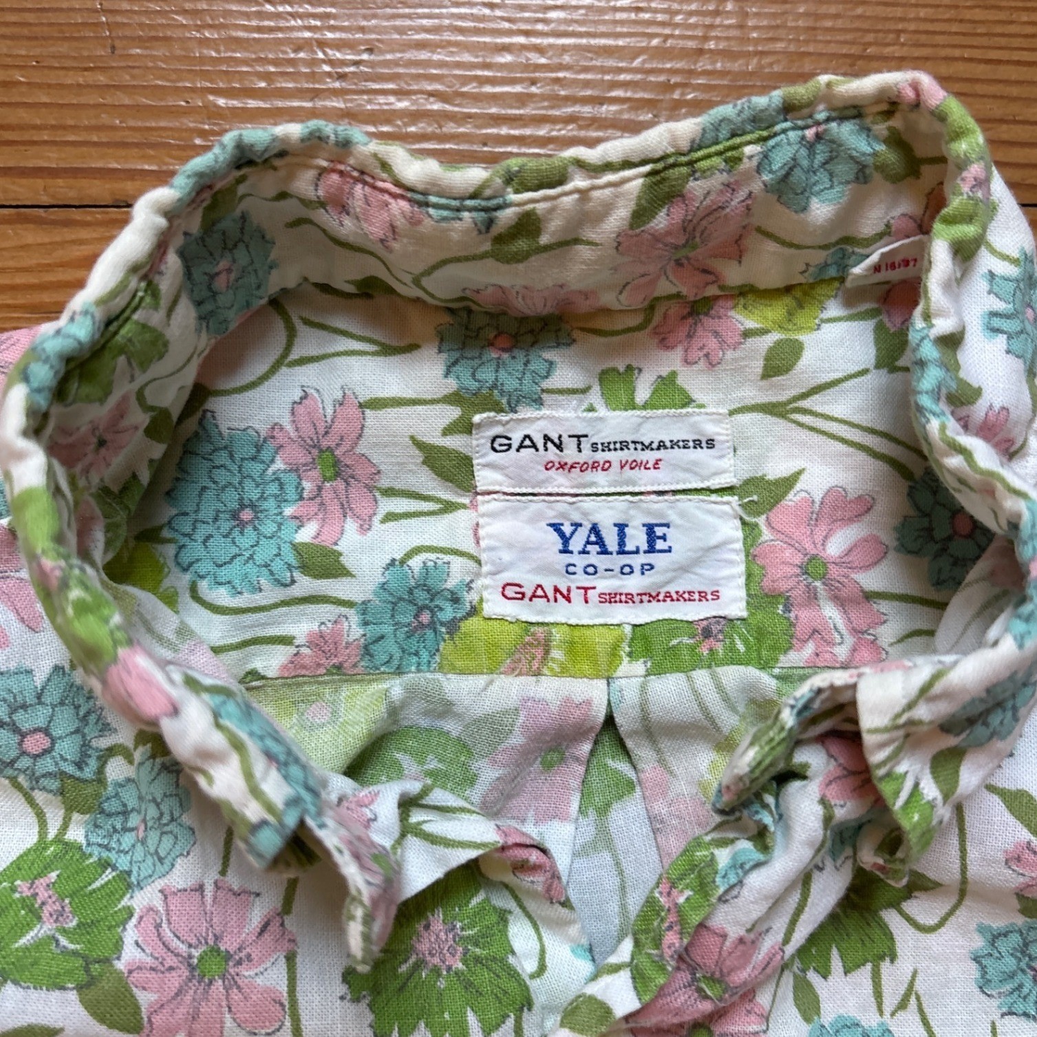 Gant Shirtmakers Floral Button Down Women Pink Green Oxford Voile Yale SIZE S
