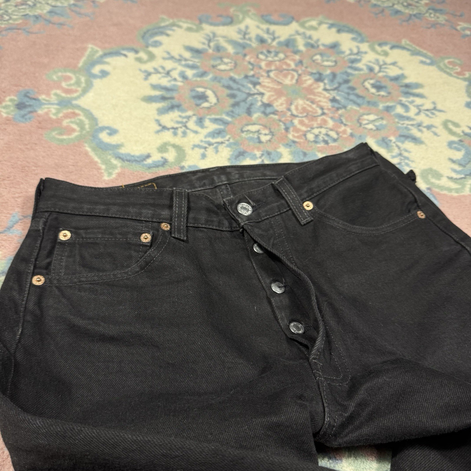 Rare Vintage 90s Women’s Black Levi’s XX 501 Made In USA 29×34