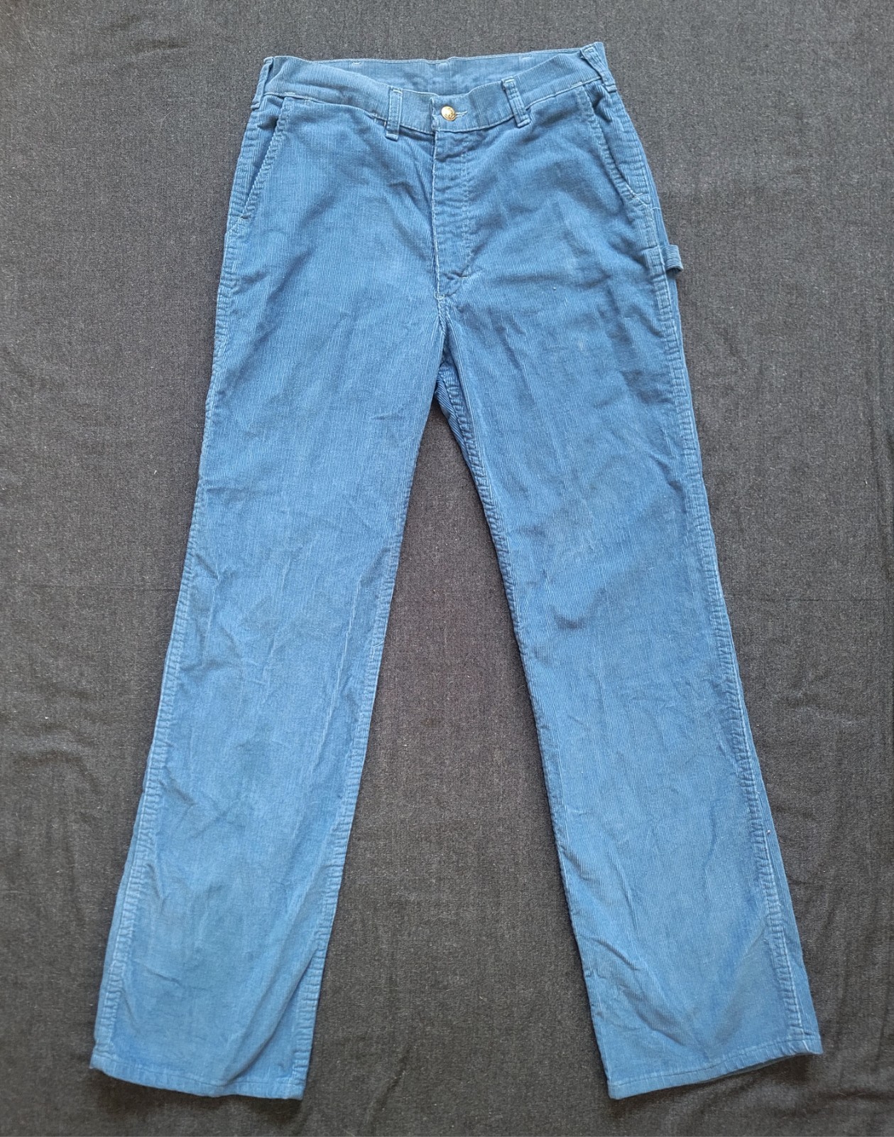 Vintage 80s 90s Oshkosh Bgosh Blue Corduroy Pants Slacks Carpenter 30×31 High