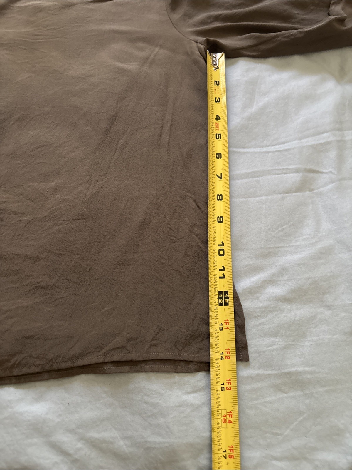 VINTAGE OLIVE GREEN 100 % SILK TAHARI BLOUSE