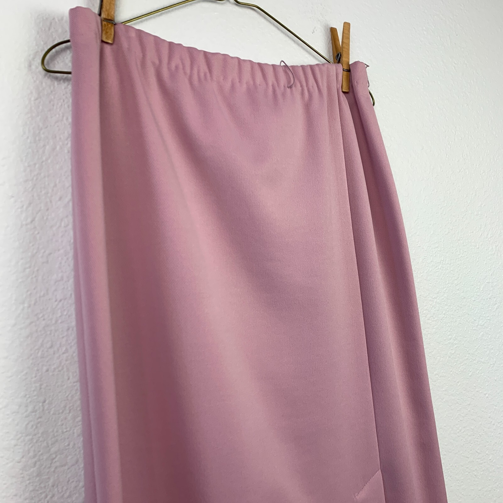 Vintage Mr Beau by RL Davis Lavender Double Knit Polyester Elastic Waist Skirt