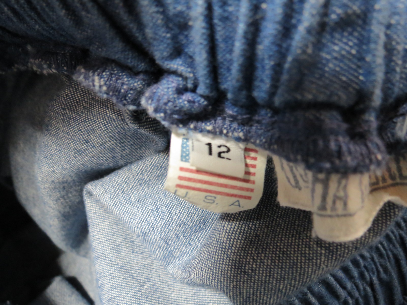 Vintage Gotcha Covered Size 12 Petite Pull On Denim Jean Skirt Elastic Waist