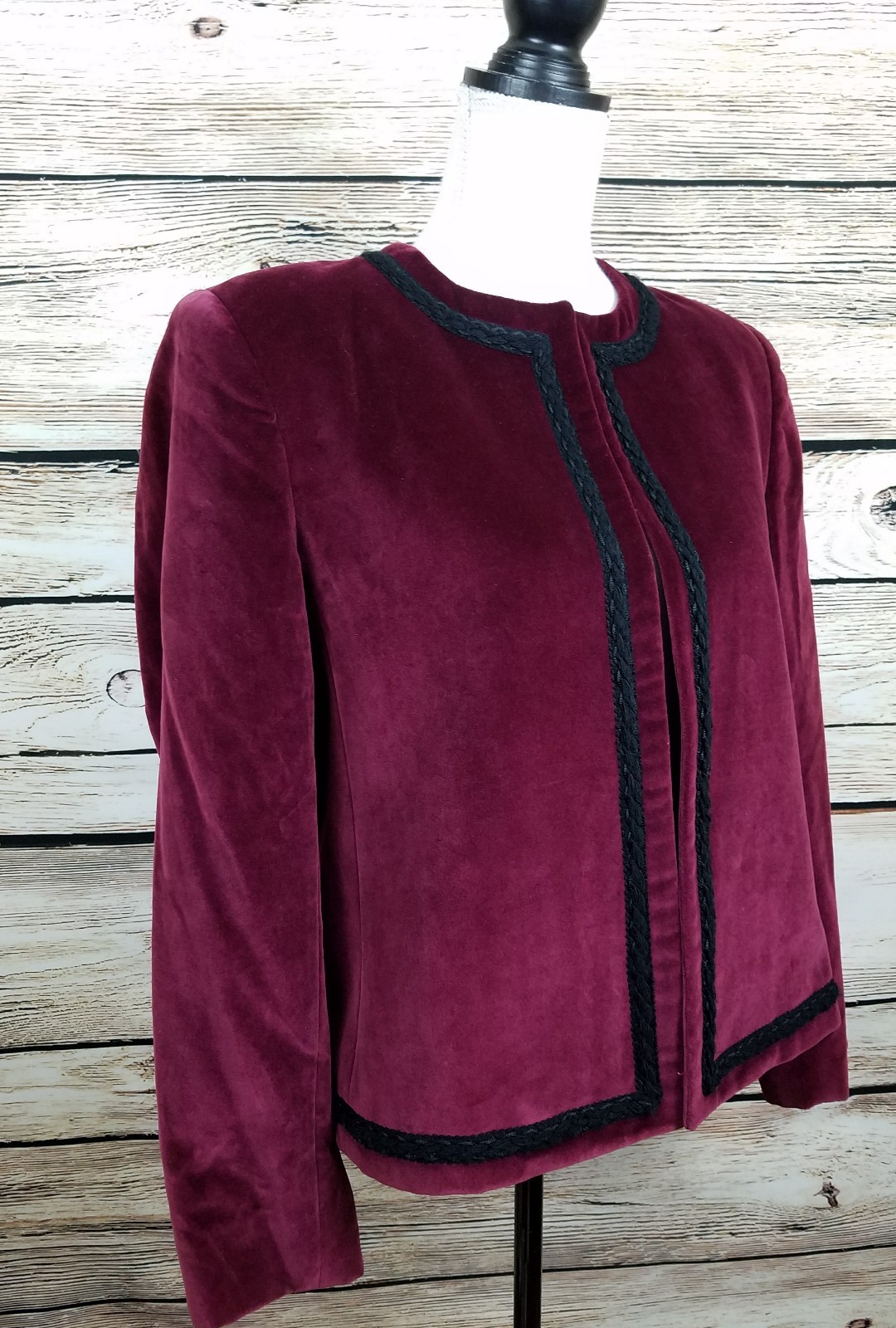 Vintage LOMBARDI INC Velvet Jacket/Blazer Lined Size 12 Made in Hartford, Ct
