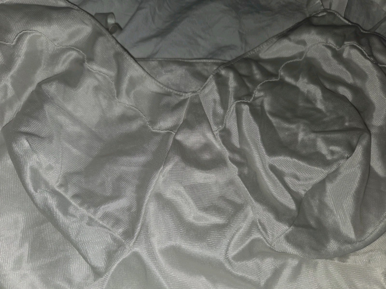 VTG Sears 38 White Full Hips Slip Detailed Scalloped Trim 84409