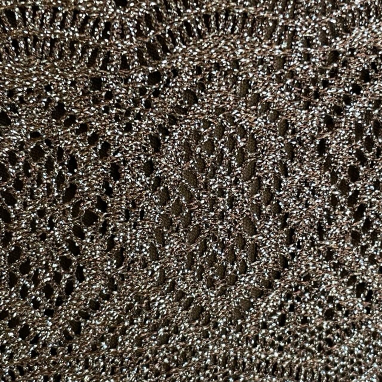 Vintage Metallic Lace Top Size Medium 1990s Joseph Ribkoff Shrug Blouse