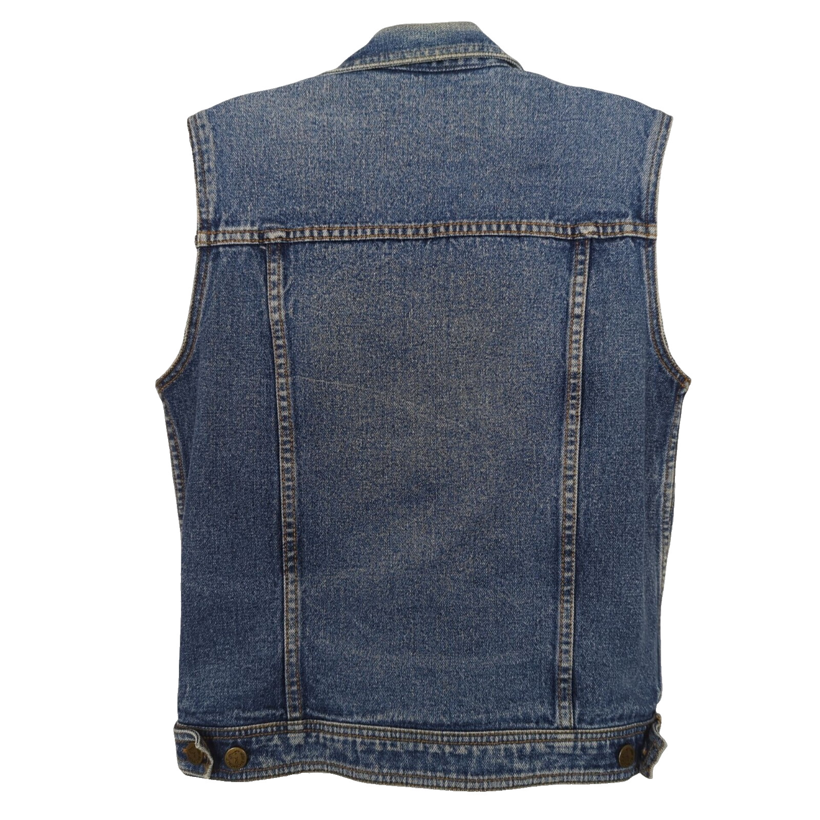Vintage Jordache Denim Sleeveless Jacket Vest Pockets Button Front 1980’s
