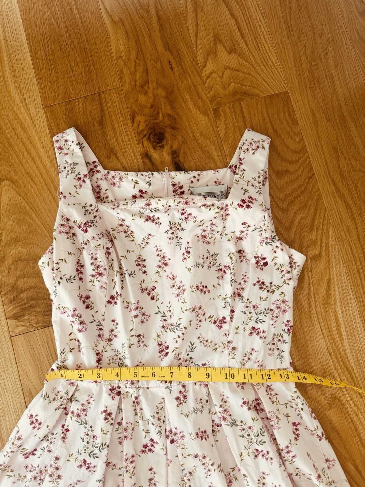 Vtg Floral Rose Cotton Sundress Prairie Dress Cottagecore Boho Small