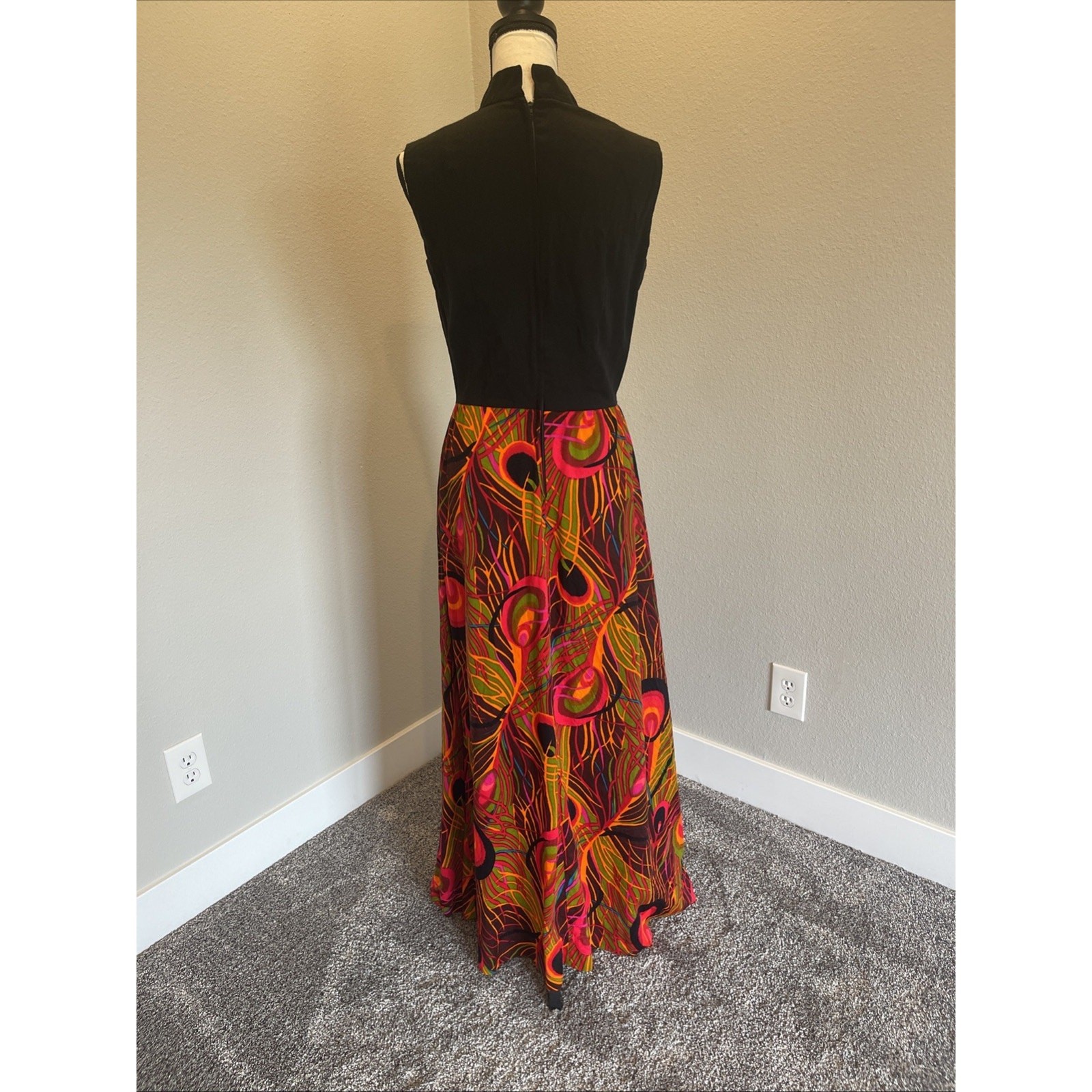 Vintage 60’s-70’s Handmade Sleeveless Maxi Dress Timeless Dress Medium Large