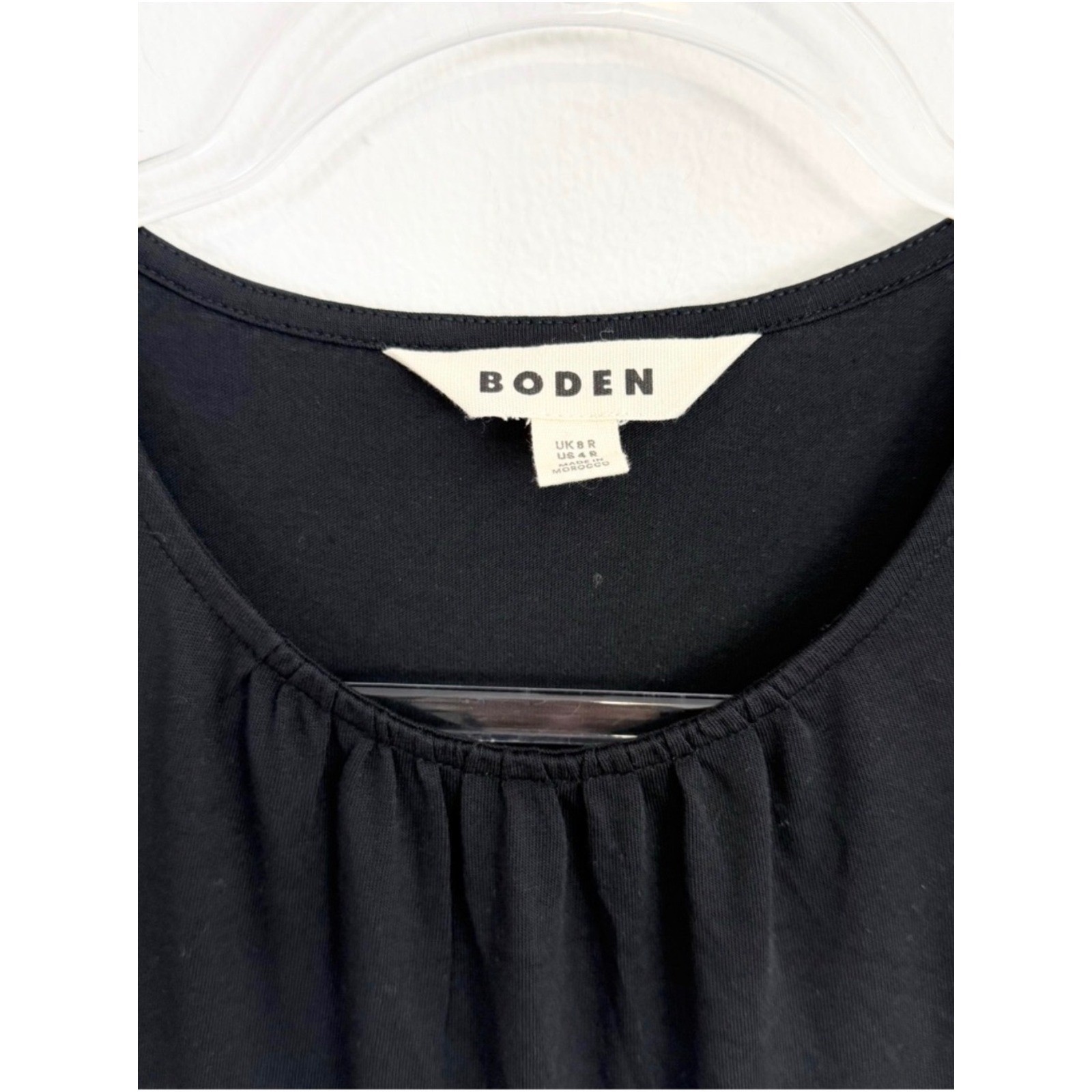 Boden Alexandra Jersey Midi Dress Black Size 4 Long Sleeve Fit & Flare