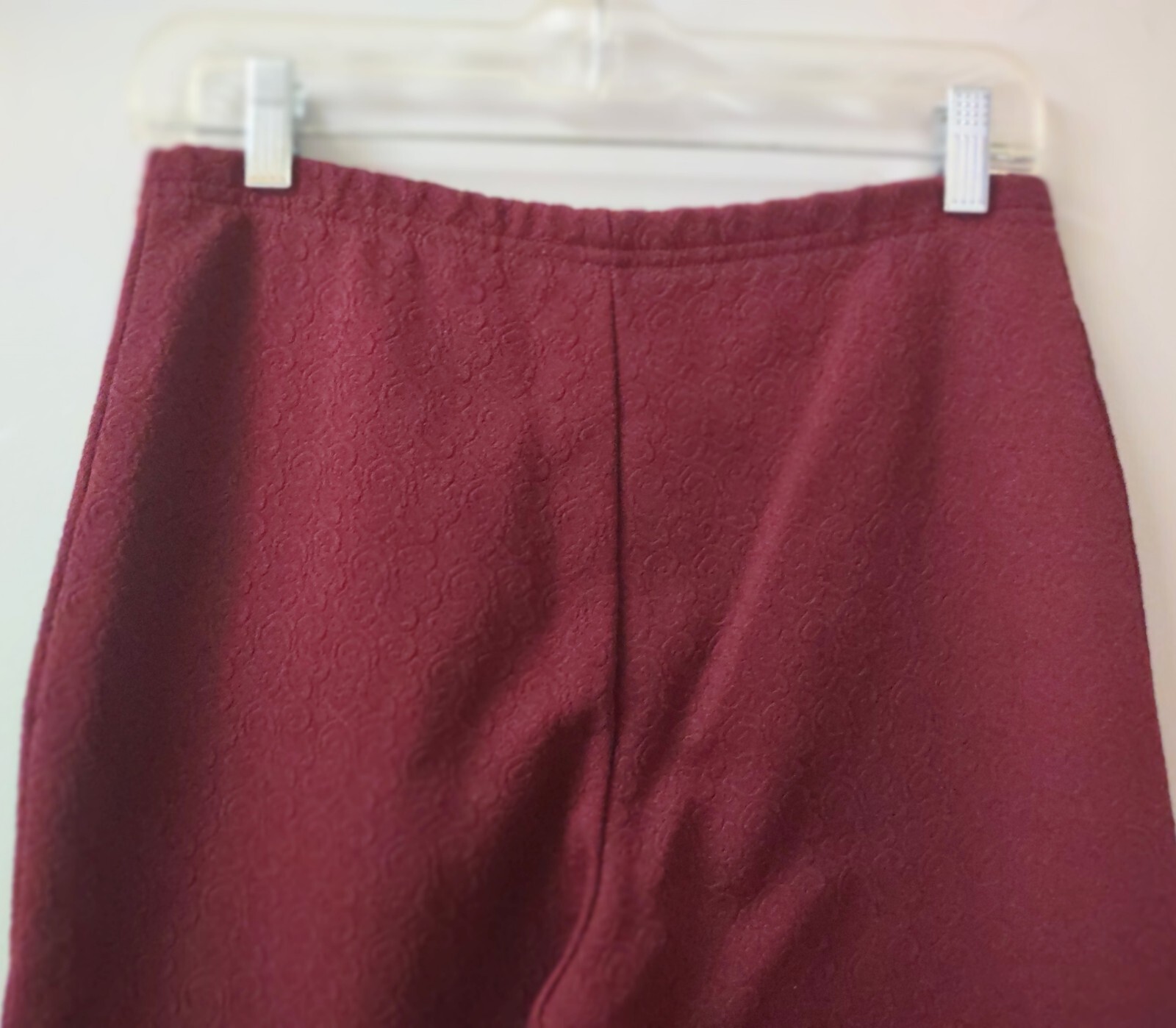 Vintage 60’s Sears Roebuck Burgundy Textured Perma-Prest Polyester Pants S