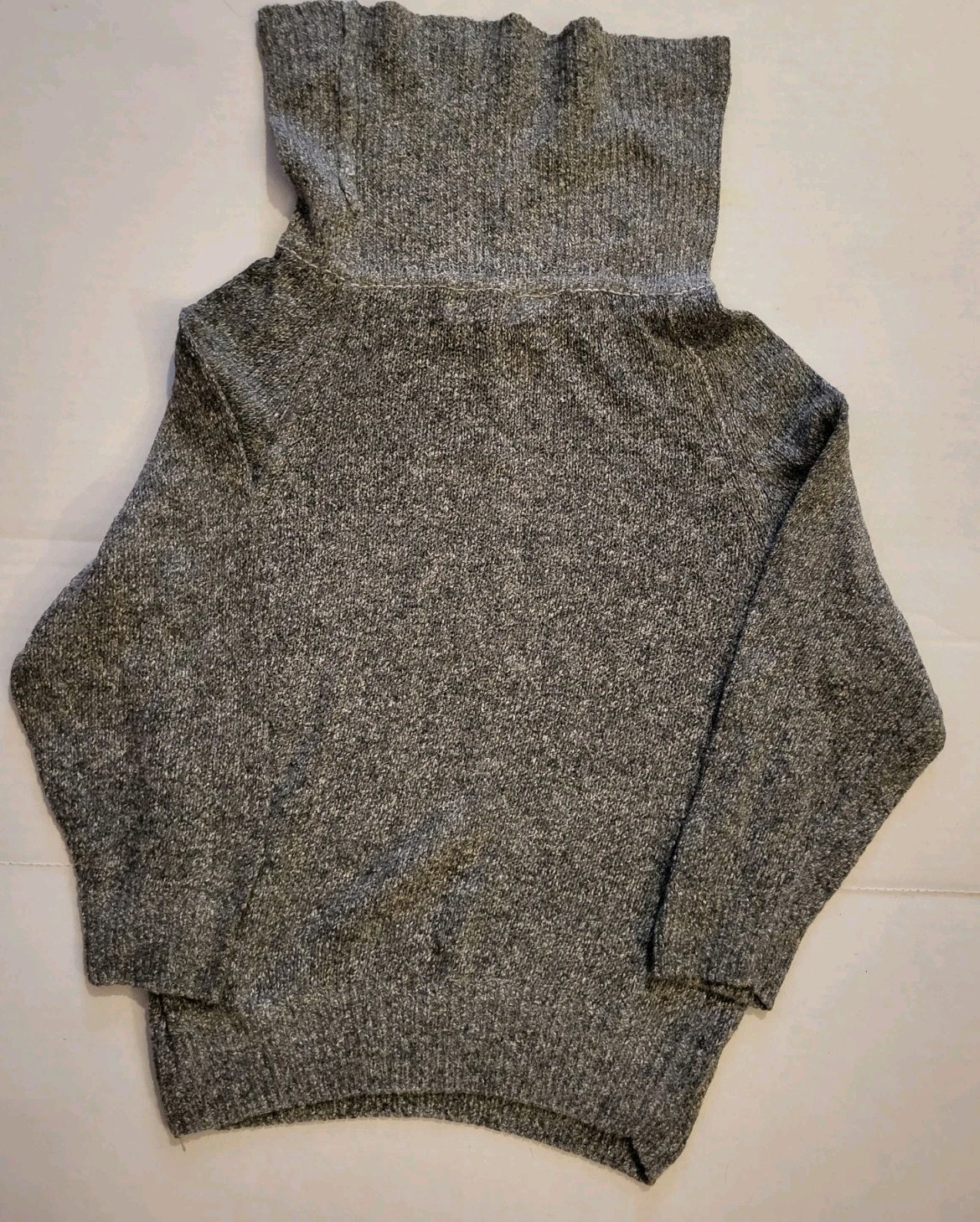 VTG Heidi Women’s Sz M Gray Heather Silk/Angora Pullover Delicate Turtleneck Top