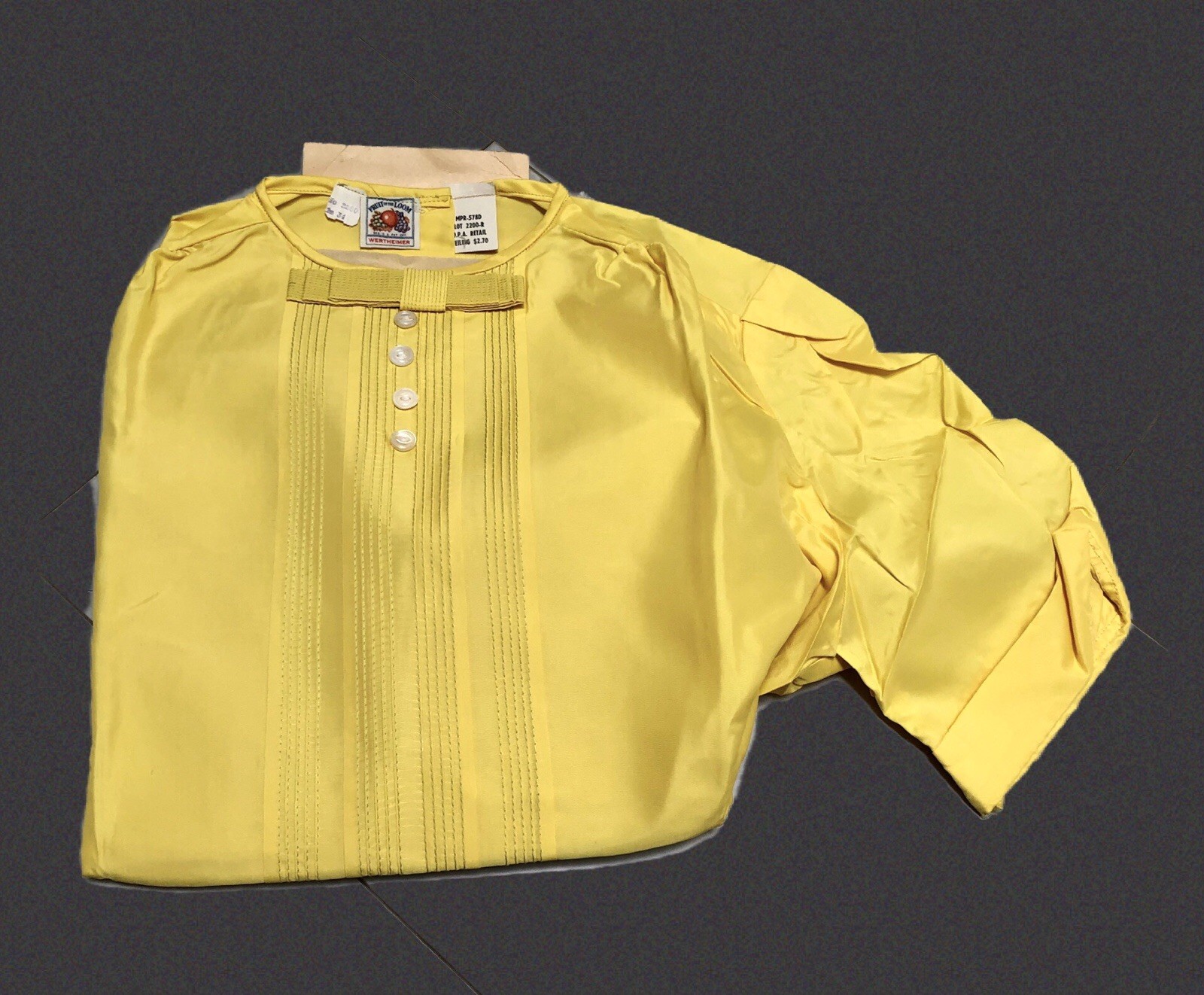 SCARCE Deadstock 1930s FRUIT OF THE LOOM Wertheimer RAYON BLOUSE Sz34 Buy-it-Now