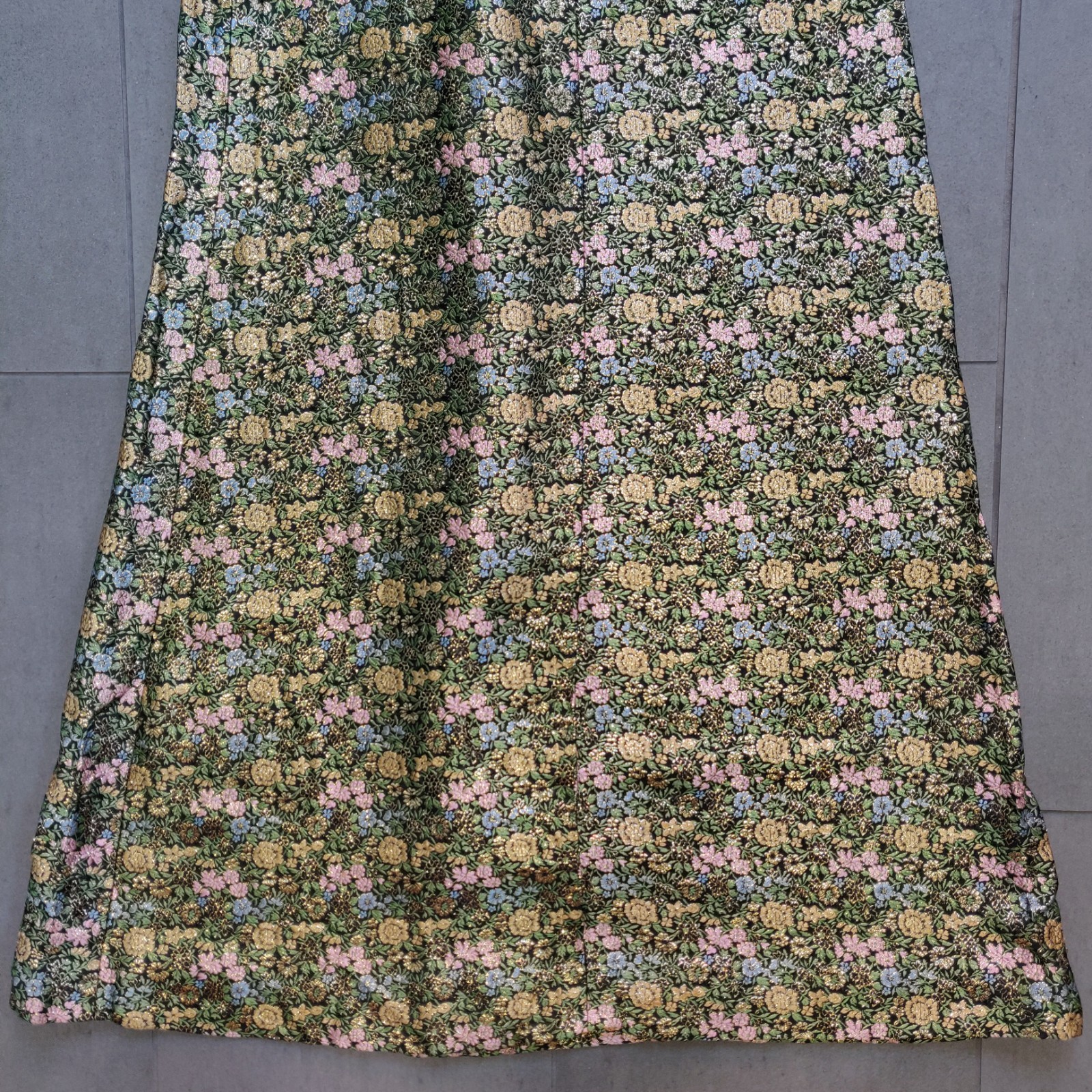 True Vintage 50s Velvet Floral Bavarian Dirndl Dress 10 Murlen Zip Whimsigoth 👗