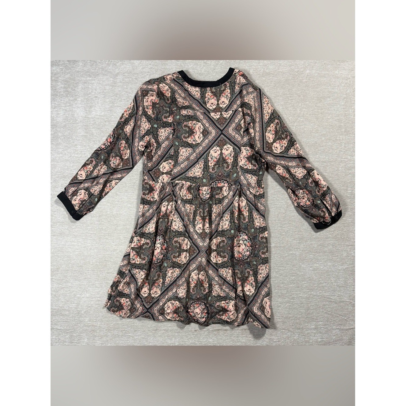 Holding Horses Anthropologie Paisley Floral Pocket Tunic Dress Size M