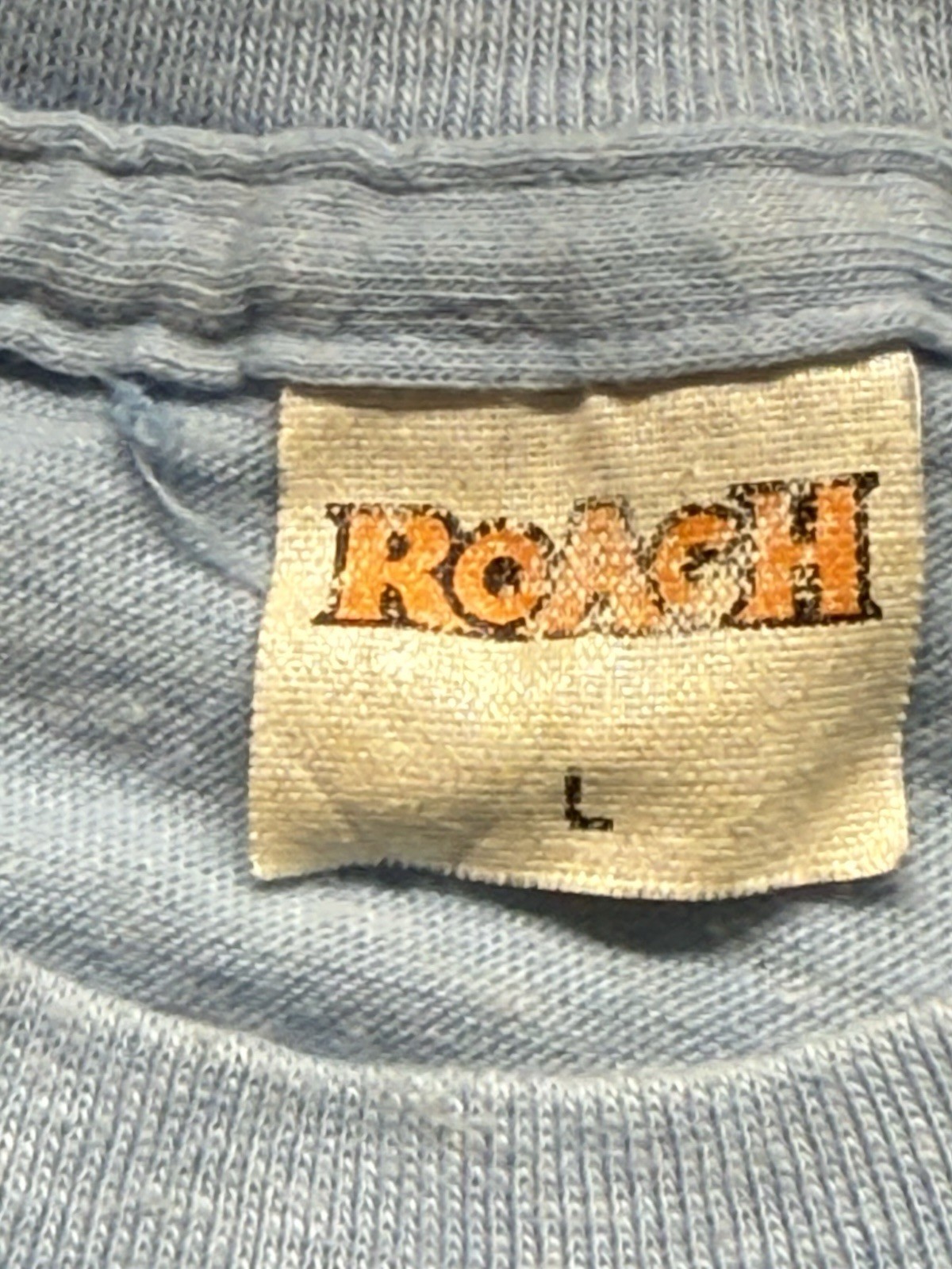 Vintage 80s Charlestown RI T-Shirt Light Blue Roach Tag L USA Single Stitch