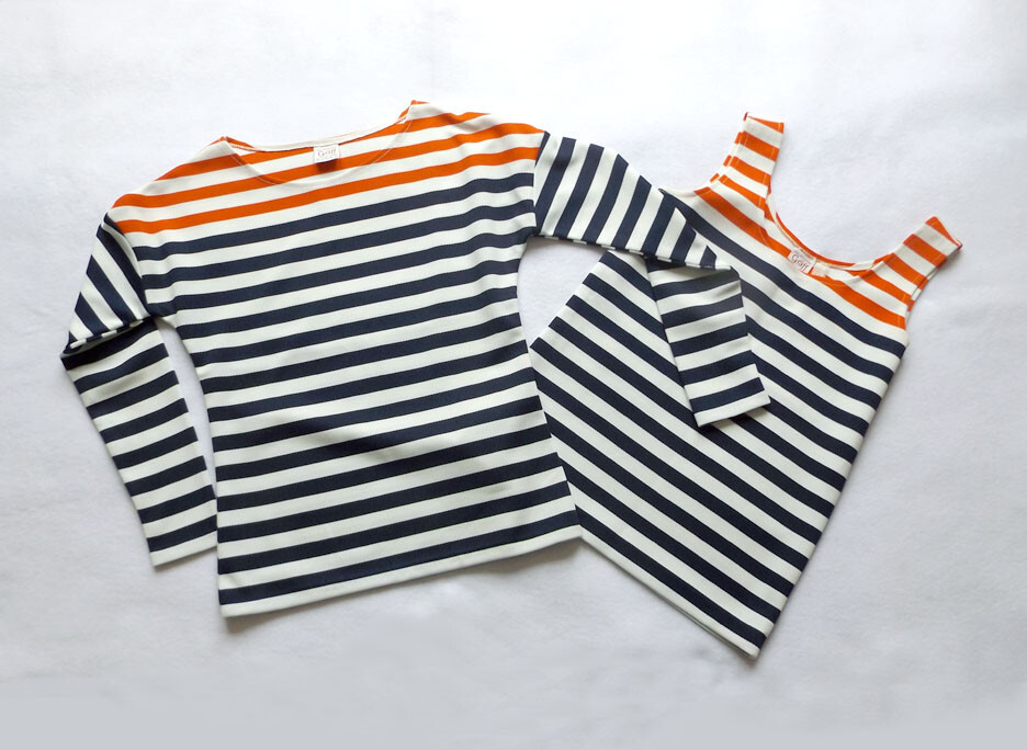2 VINTAGE 60s 70s NM Graff CaliforniaWear S/M Easy Care Poly Tops Stripes