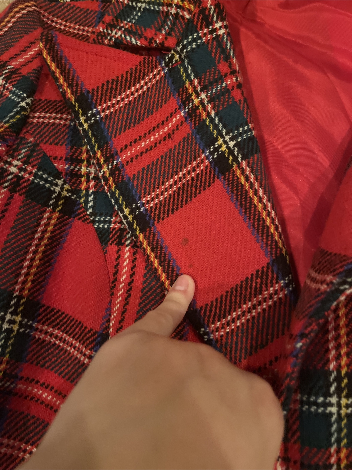 Vintage Prestige of Boston Tartan Plaid Blazer 14 S/M Mid century 60s