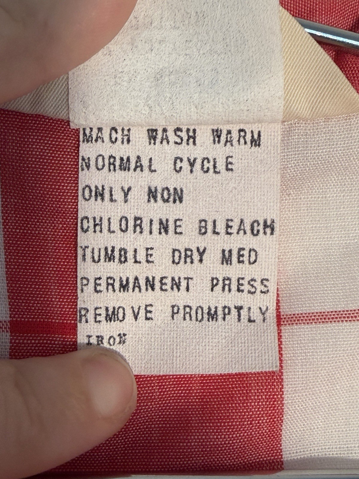 Vintage 70s Sears The Fashion Place Red Gingham Button Down Shirt Size 18
