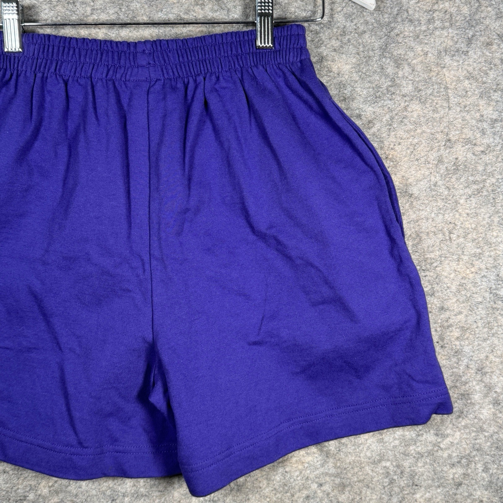 Vintage 90s Womens Avia Purple Sweat Shorts Size M 24×16 Pattern Elastic Waist