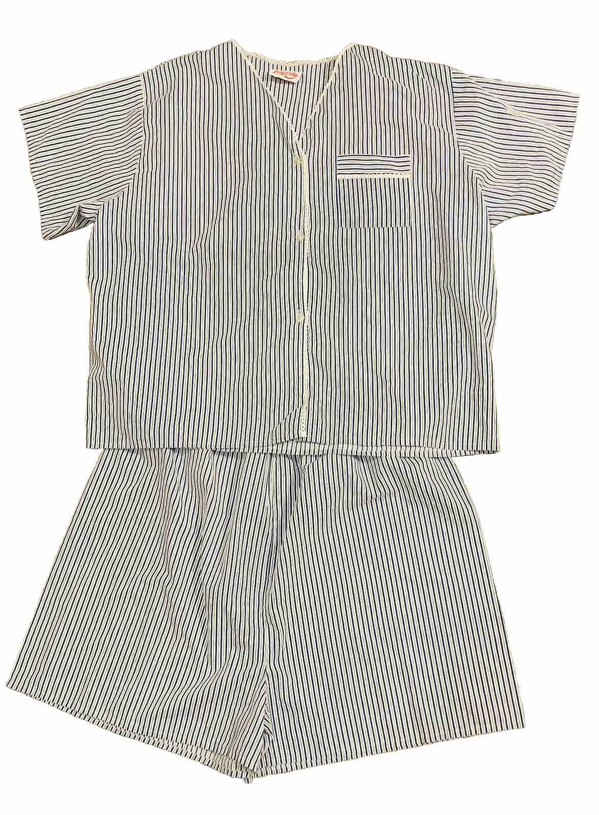 Vintage Women’s Lady Lindsay Pajamas Shirt And Shorts Set Size Size 3X