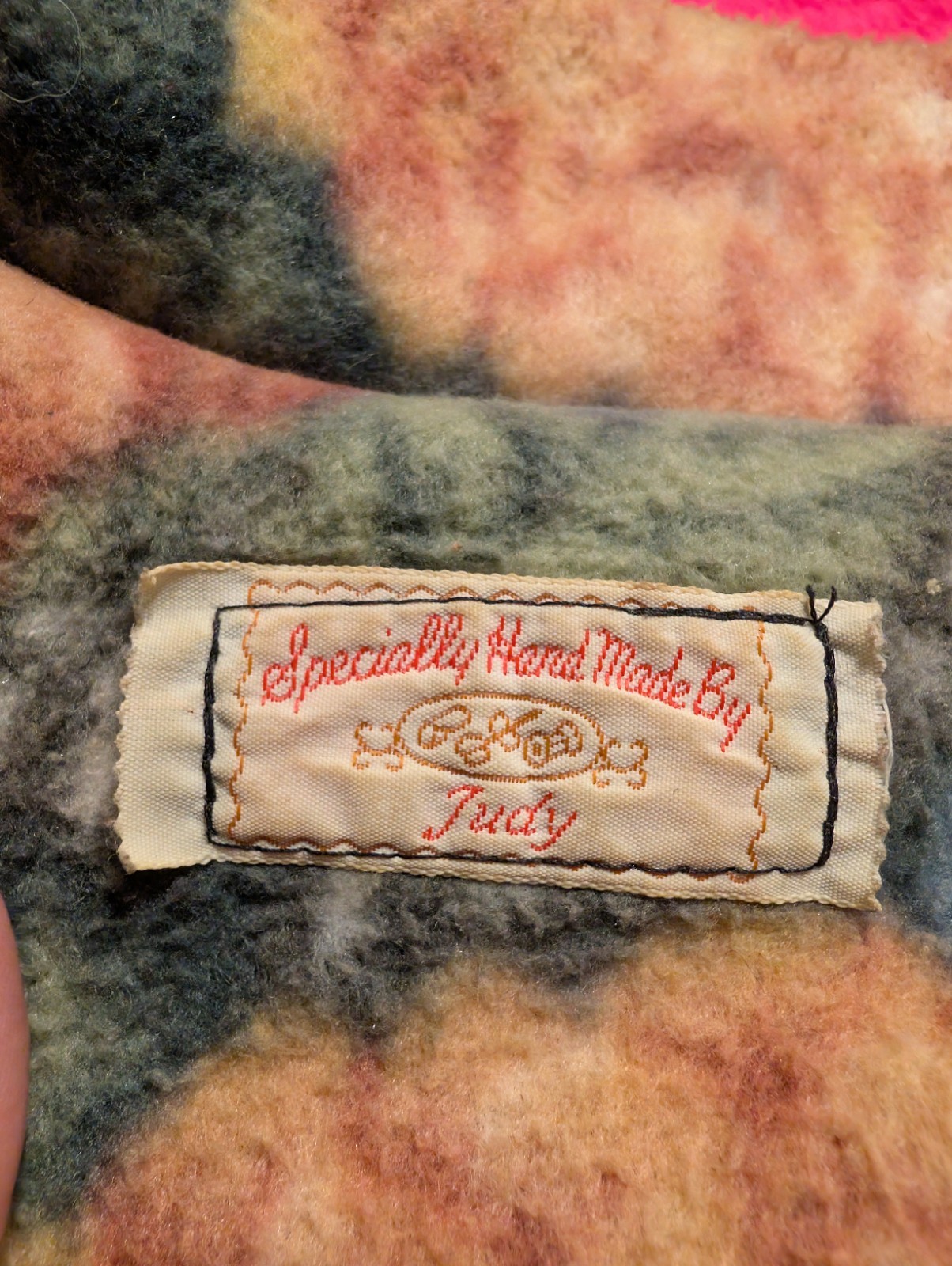 Vintage Handmade By Judy Floral Fleece Jacket Zip Up Tapestry Earthy Whimsigoth