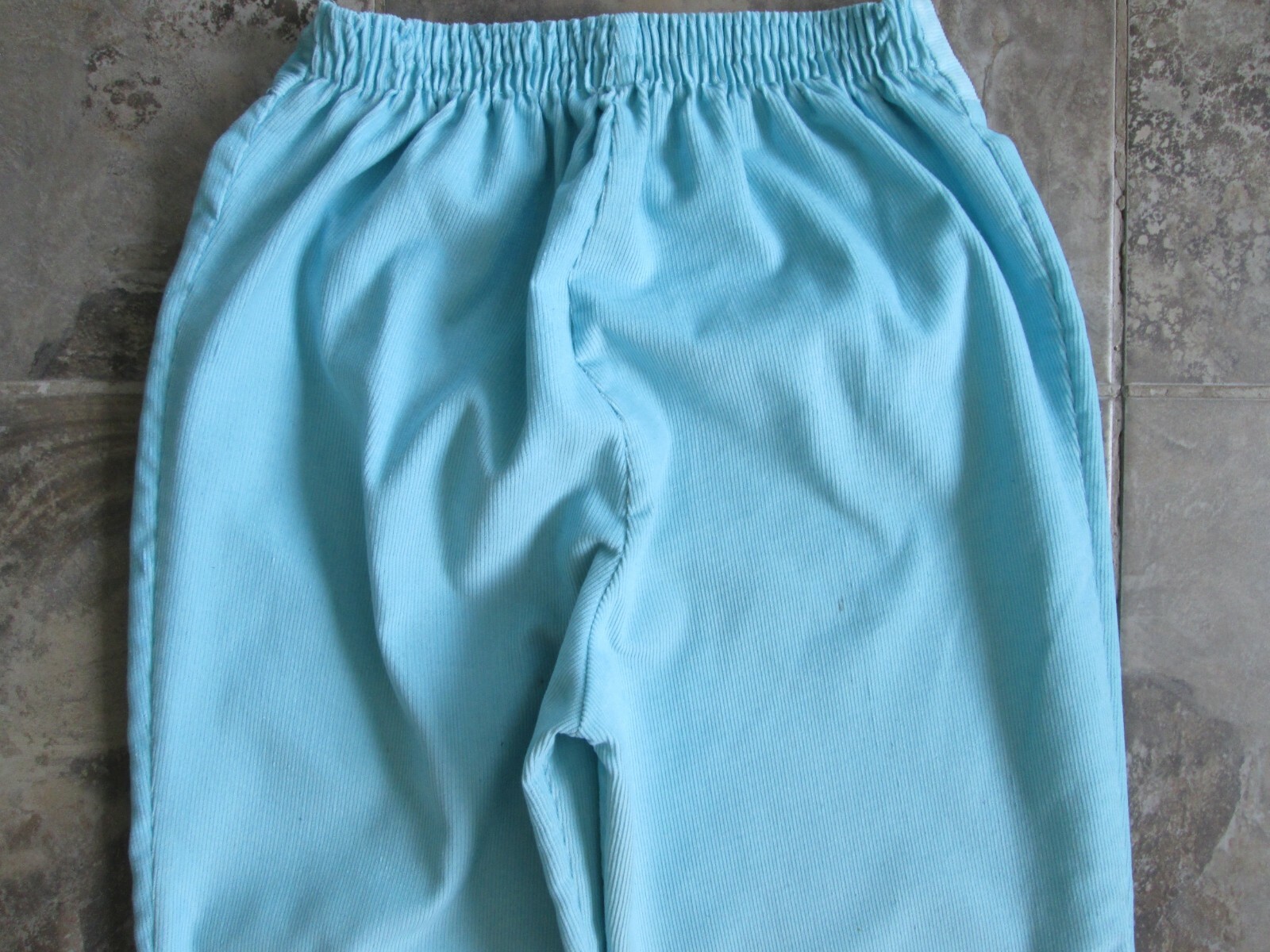 VTG Health-tex Pants 26×26 14 Our Girl Juniors Corduroy Cotton Turquoise Elastic