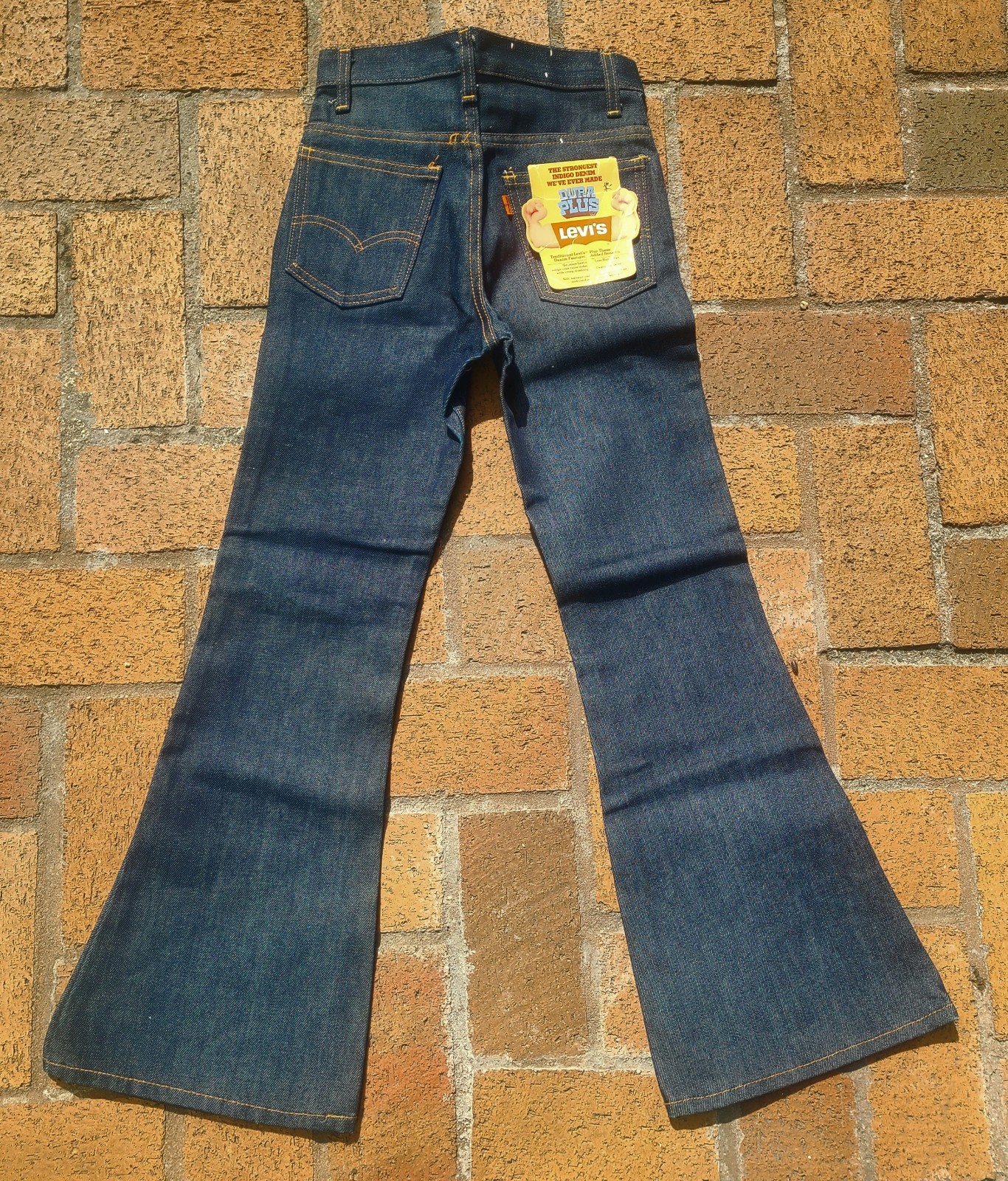 VTG Levi’s 551 14 Dura Plus W24 X 27L 10″ Big Bell Bottom Deadstock Orange Tab